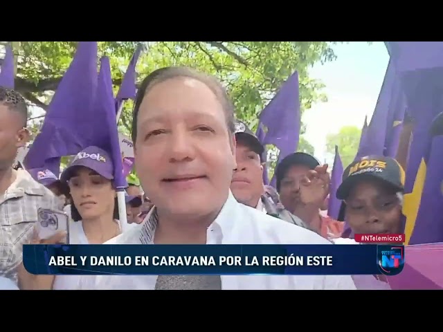 Abel Martínez y Danilo Medina realizan caravana por la región Este