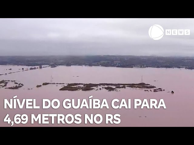 ⁣Nível do rio Guaíba cai para 4,69 metros