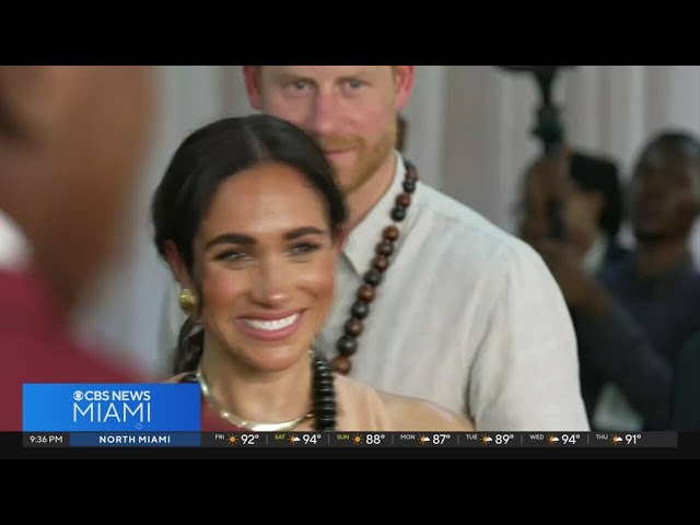 ⁣Prince Harry and Meghan visit Africa