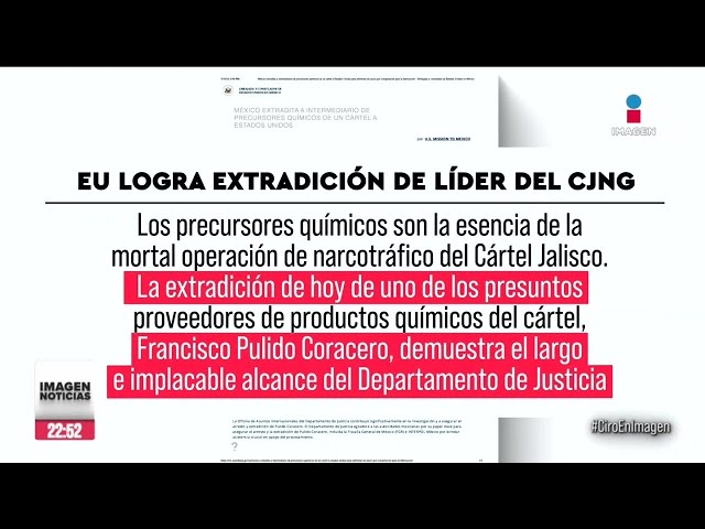 ⁣Extraditan a EU a “Pepino”, principal abastecedor de precursores químicos para el CJNG | Ciro