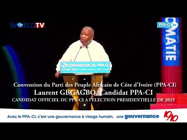 Côte d'Ivoire : Cérémonie d'Investiture du Pr. Laurent GBAGBO, Candidat PPA-CI, Présidenti