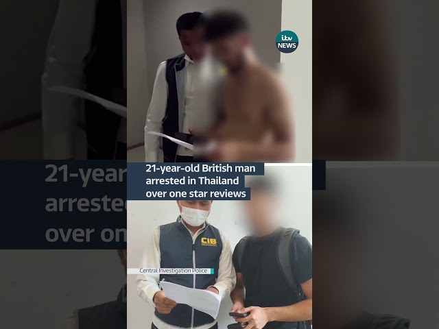 ⁣21-year-old British man arrested in Thailand over one star reviews #itvnews
