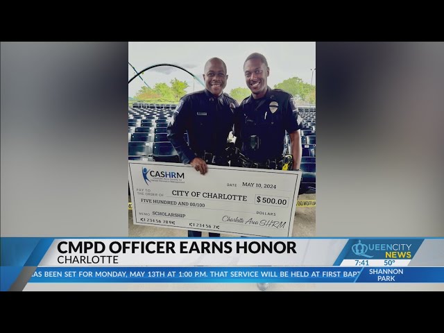 ⁣CMPD officer awarded with Charlotte's employee of the year