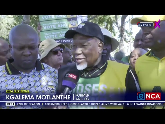 ⁣Kgalema Motlanthe campaigning for ANC on Gauteng's West Rand