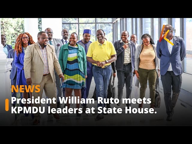 ⁣President William Ruto meets KPMDU leadership at State House.