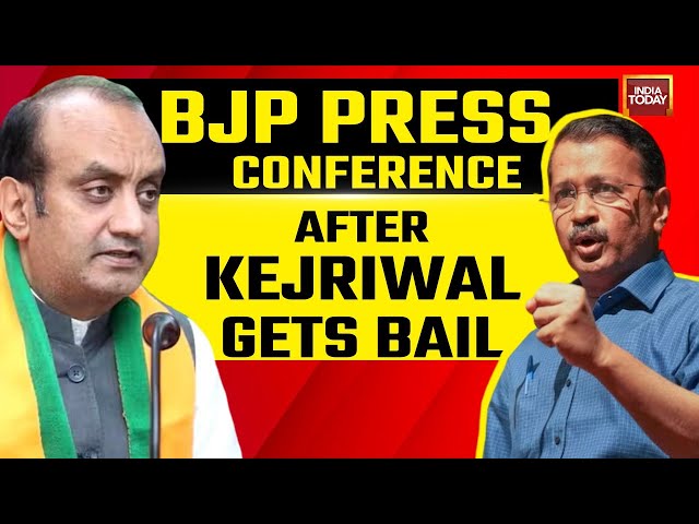 ⁣LIVE | BJP Press Conference | BJP'S Scathing Attack On Kejriwal | Kejriwal Granted Bail | LIVE 