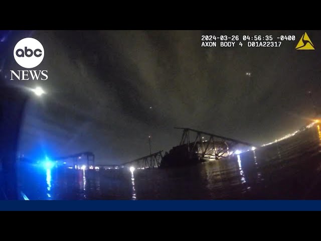 ⁣New video of the emergency response moments after Francis Key Bridge disaster