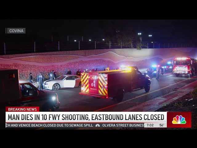 ⁣Man dies in 10 Fwy shooting in Covina