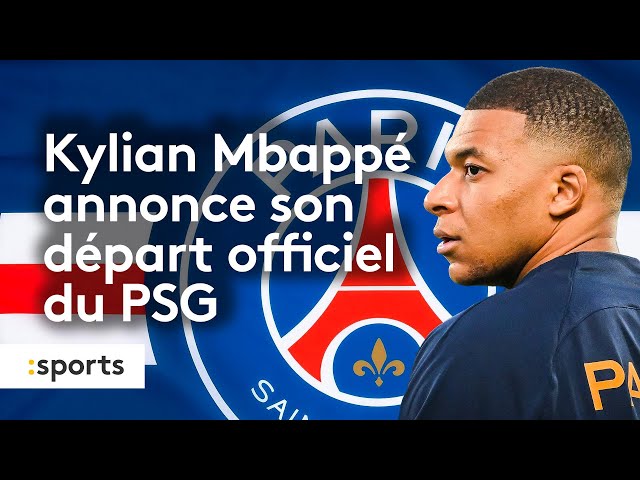 ⁣Kylian Mbappé officialise son départ du PSG, sans révéler le nom de son prochain club