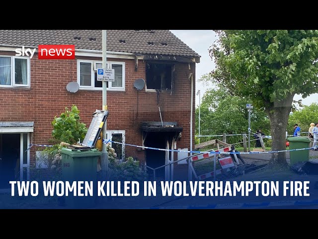 ⁣Two women killed in house fire in Wolverhampton - as two men held on suspicion of murder