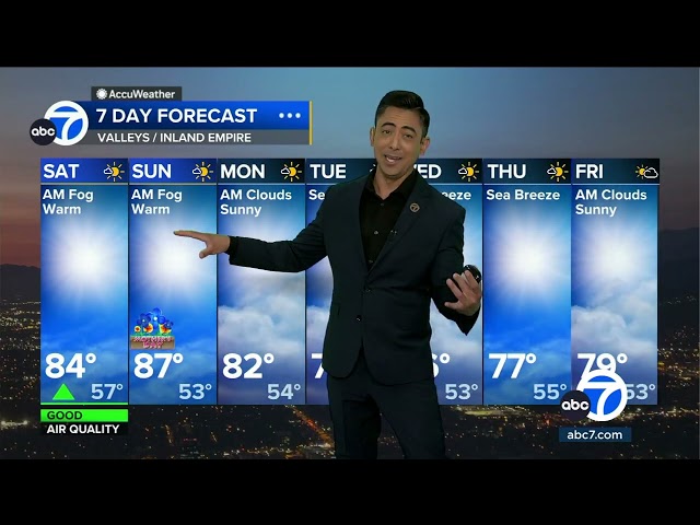 ⁣Mother's Day weekend forecast: SoCal to see mild temperatures through Sunday