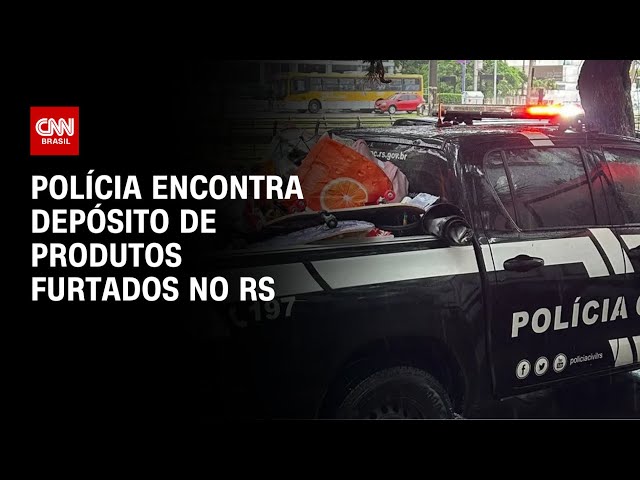 ⁣Polícia encontra depósito de produtos furtados no RS | AGORA CNN