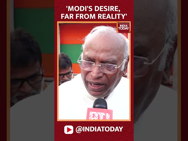 ⁣'Just Modi's Desire, Far From Reality': Kharge On PM's 'cong Won't Cro