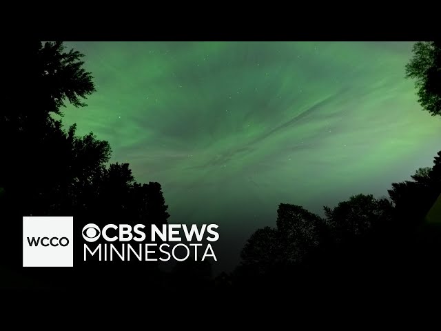 ⁣Northern lights dazzle Minnesotans