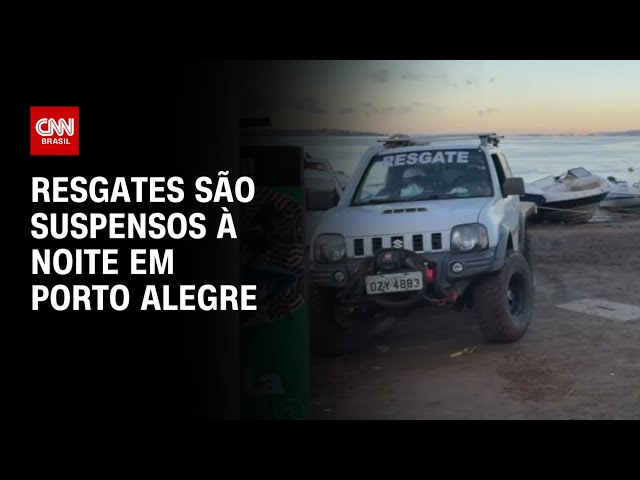 ⁣Resgates são suspensos à noite em Porto Alegre | CNN PRIME TIME