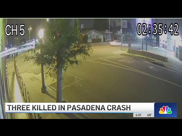 ⁣3 dead, 3 injured in Pasadena crash