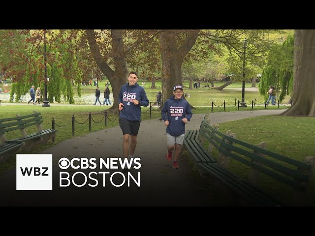⁣Two men running 220-miles from Boston to New York to raise money for charity