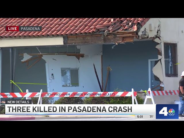 ⁣Three killed and three injured in Pasadena crash