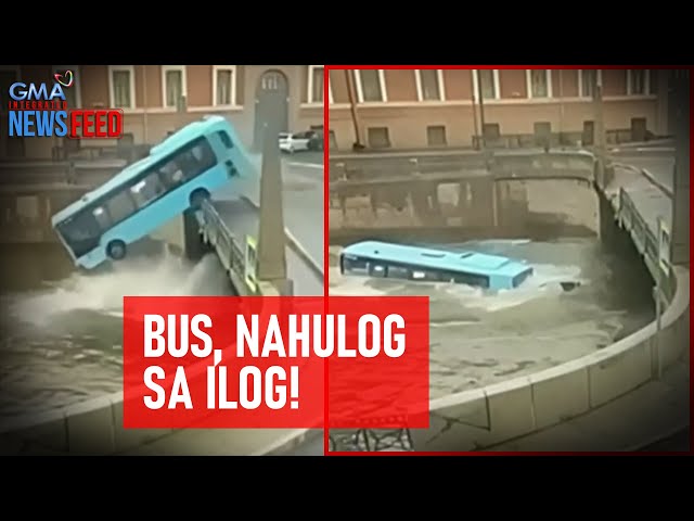 ⁣Bus, nahulog sa ilog! | GMA Integrated Newsfeed