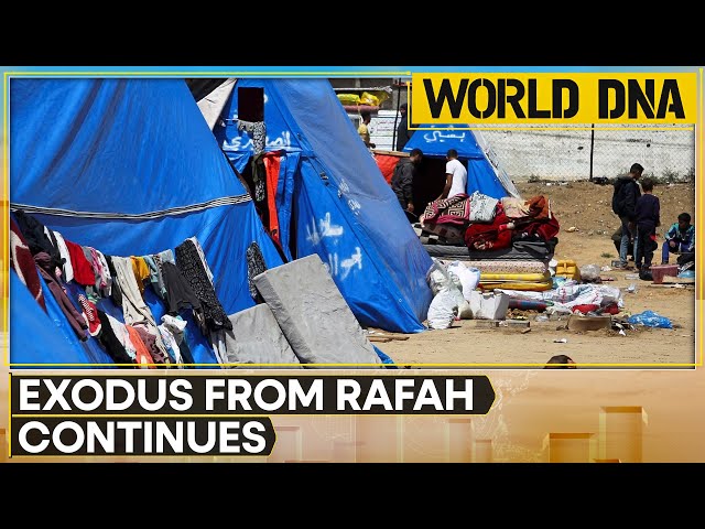 ⁣Israel-Hamas war::Exodus from Rafah continues, UN urges reopening of aid lines | WION