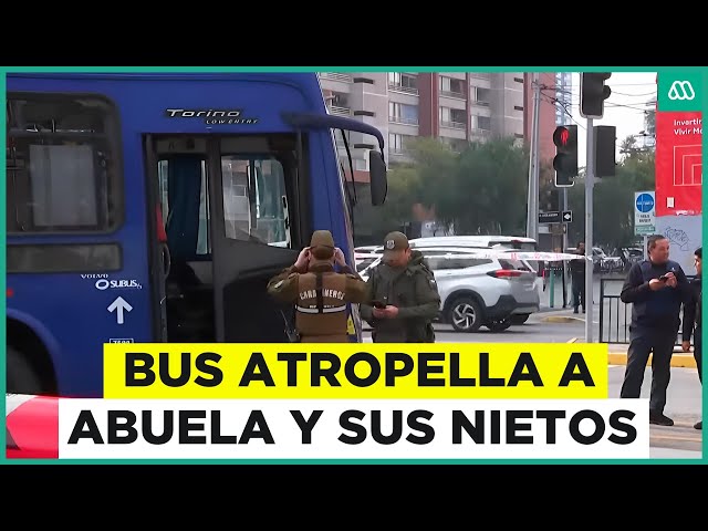 ⁣Bus atropella a abuela y sus nietos en atropello múltiple en Ñuñoa