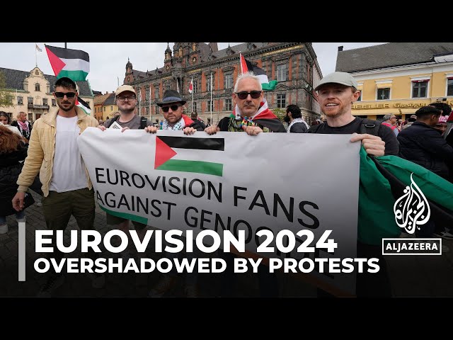 ⁣Thousands march in Sweden’s Malmo against Israel’s Eurovision participation