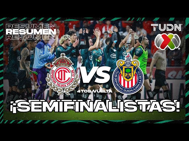 ⁣Resumen | Toluca vs Chivas | CL2024 - Liga Mx 4tos | TUDN