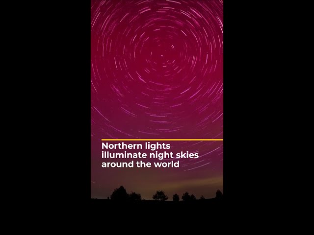 ⁣Northern lights illuminate night skies around the world | AJ #shorts