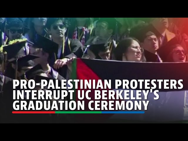 ⁣Pro-Palestinian protesters interrupt UC Berkeley's graduation ceremony