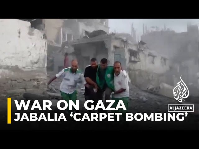 ⁣War on Gaza: Israeli forces ‘carpet bombing’ Jabalia