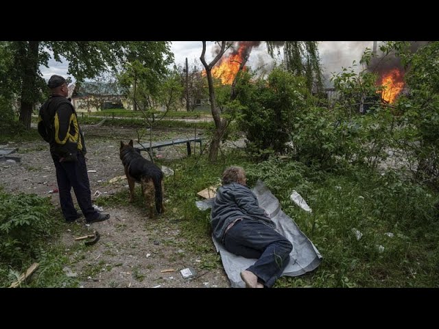 ⁣Russia bombards border city as major assault on Ukraine continues