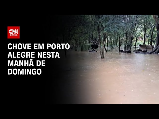 ⁣Chove em Porto Alegre nesta manhã de domingo | AGORA CNN