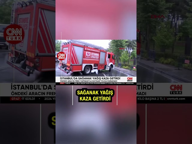 ⁣Öndeki Aracın Fren Yapmasıyla Kaygan Yolda Duramadı