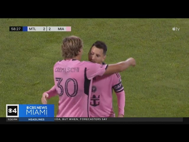 ⁣Inter Miami rallies past Montreal 3-2 for fifth straight win