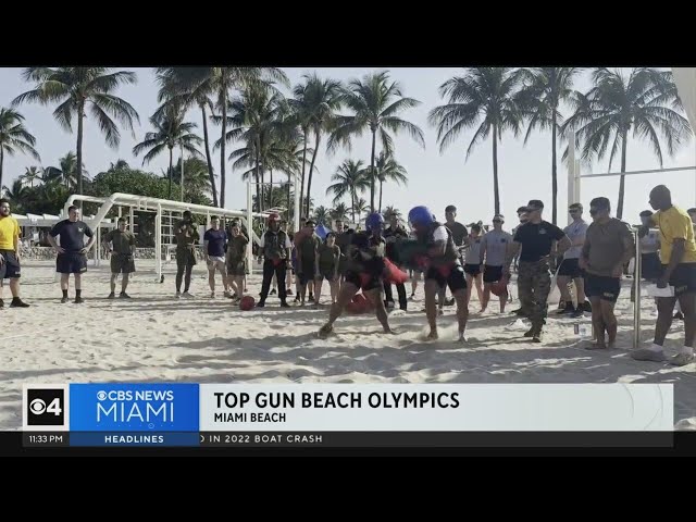 ⁣Top Gun Beach Olympics