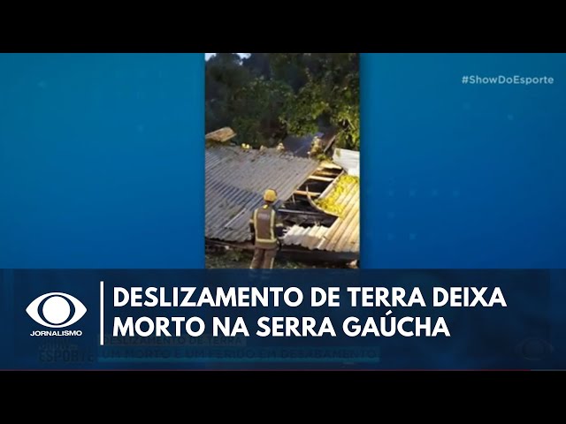 ⁣Deslizamento deixa um morto e um ferido em Caxias do Sul