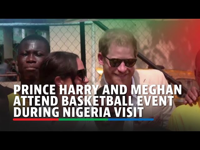 ⁣Prince Harry and Meghan attend basketball event during Nigeria visit | ABS-CBN News