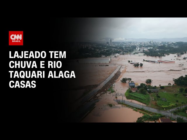 Lajeado tem chuva e Rio Taquari alaga casas | AGORA CNN