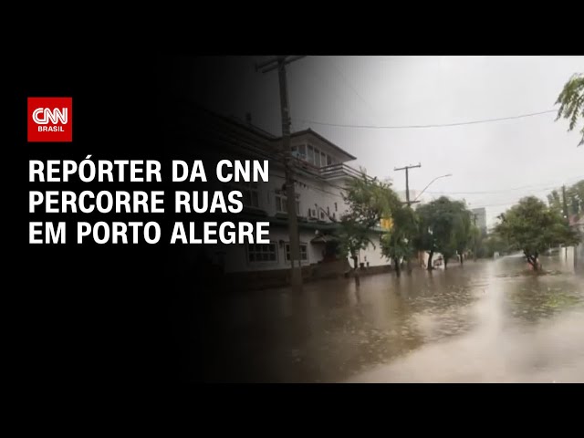 ⁣Repórter da CNN percorre ruas em Porto Alegre | AGORA CNN