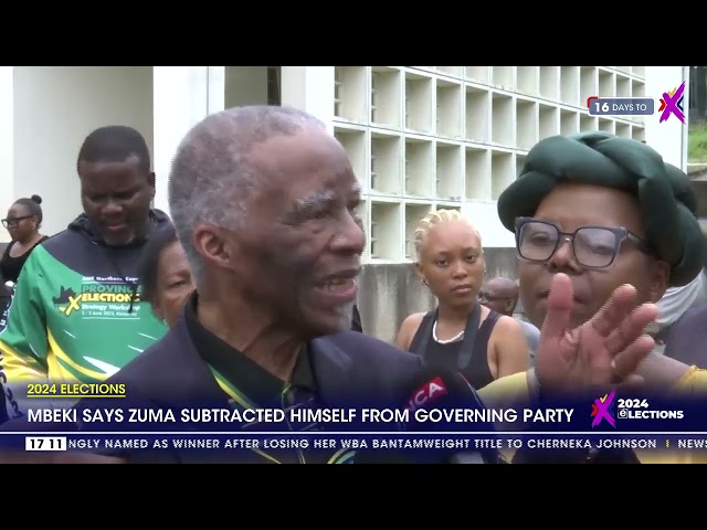 ⁣2024 Elections | Mbeki says Zuma subtracted himself from the ANC