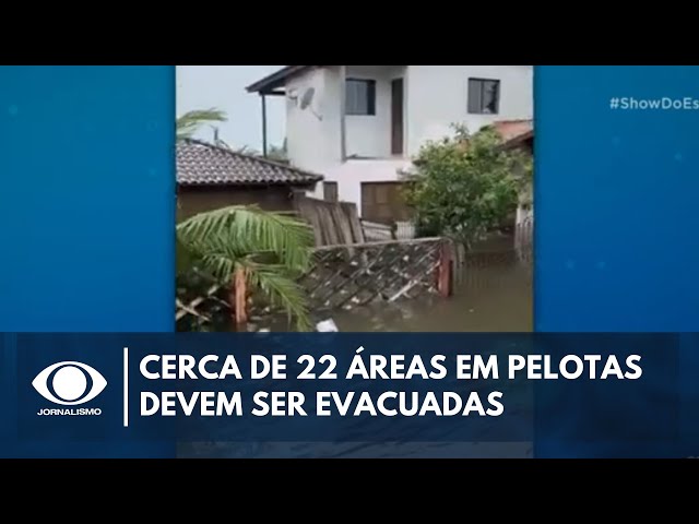 ⁣Alerta em Pelotas: moradores devem sair de casa por causa das enchentes