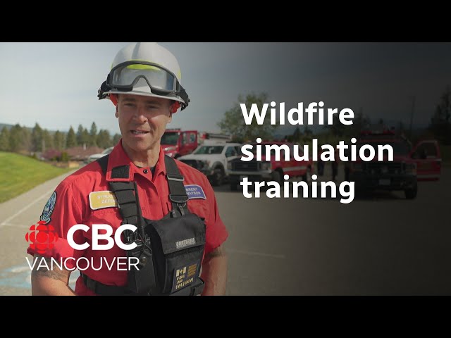 ⁣Wildfire simulation training in preparation for fire season