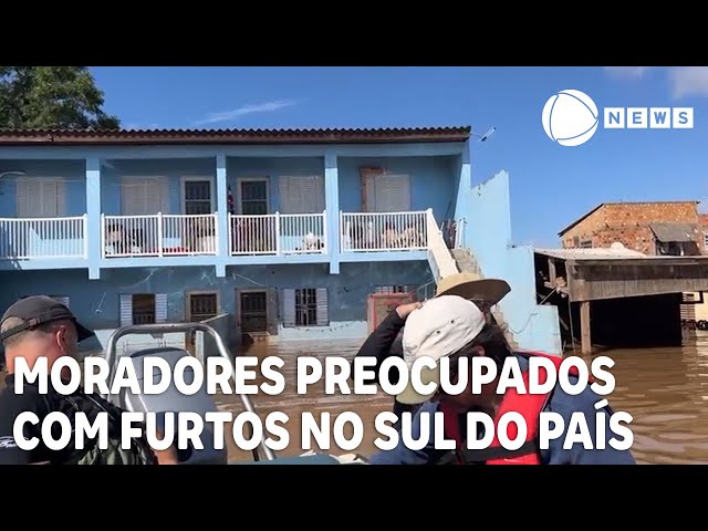 ⁣Furtos preocupam moradores de cidade afetada pela chuva