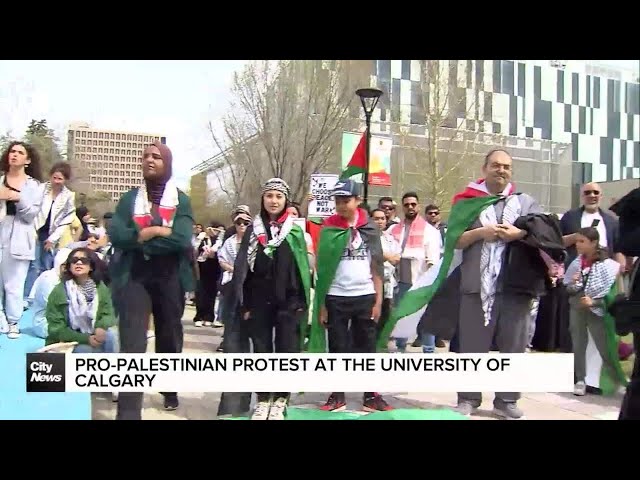 ⁣Pro-Palestinian Protest at the University of Calgary