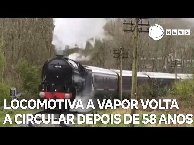 ⁣Locomotiva a vapor volta a circular depois de 58 anos