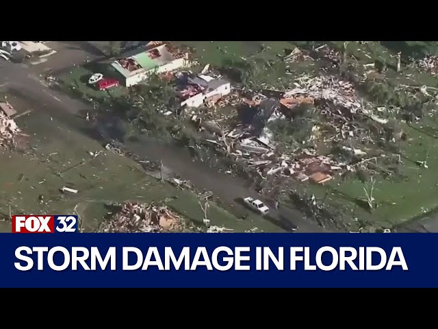 ⁣Cleanup underway after severe storms strike Florida