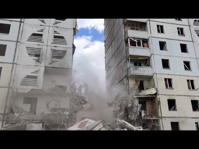 ⁣Belgorod apartment building collapse claims at least 14 lives amid Ukraine air attack