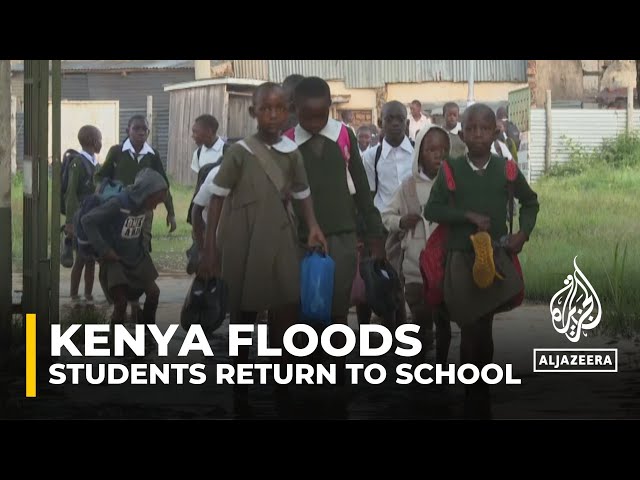 ⁣Kenyan students return to school after weeks of flooding