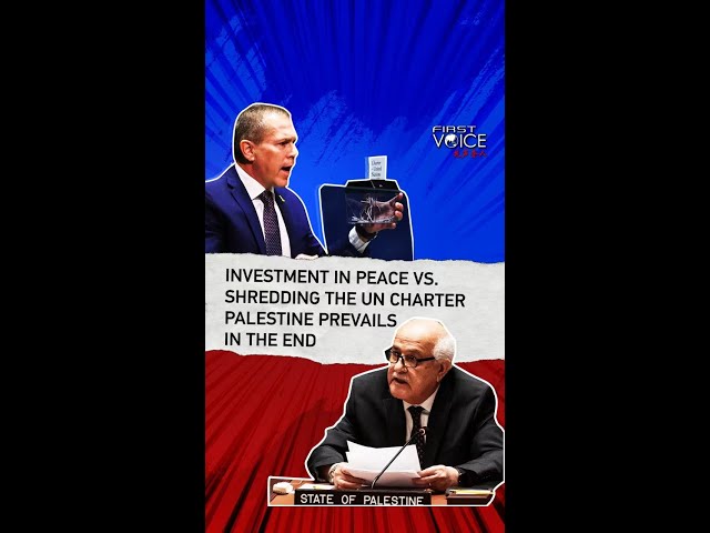 ⁣Investment in peace vs. shredding the UN Charter, Palestine prevails in the end