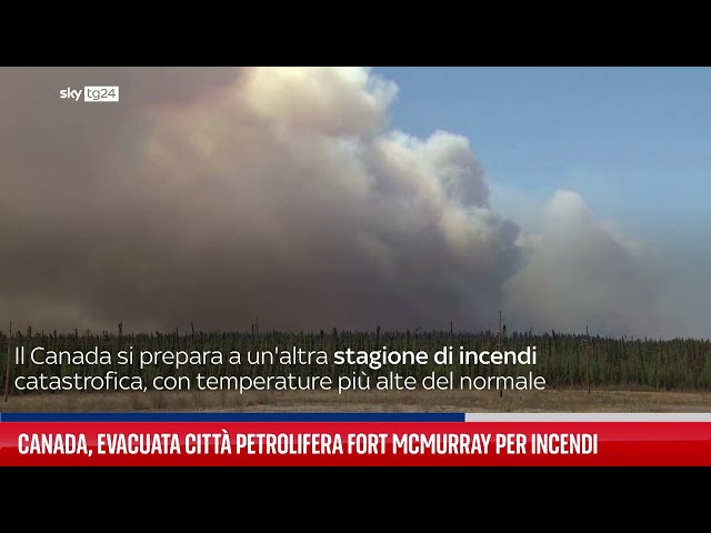 ⁣Canada, incendio nella città petrolifera di Fort McMurray